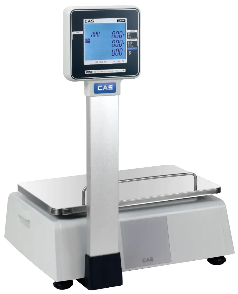 CAS CL3000 Label Printing Scale Pole Model Customer Facing Display