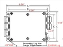 ABS Low Profile Junction Box - 4 Channel - Signal Trim with Transient Protection