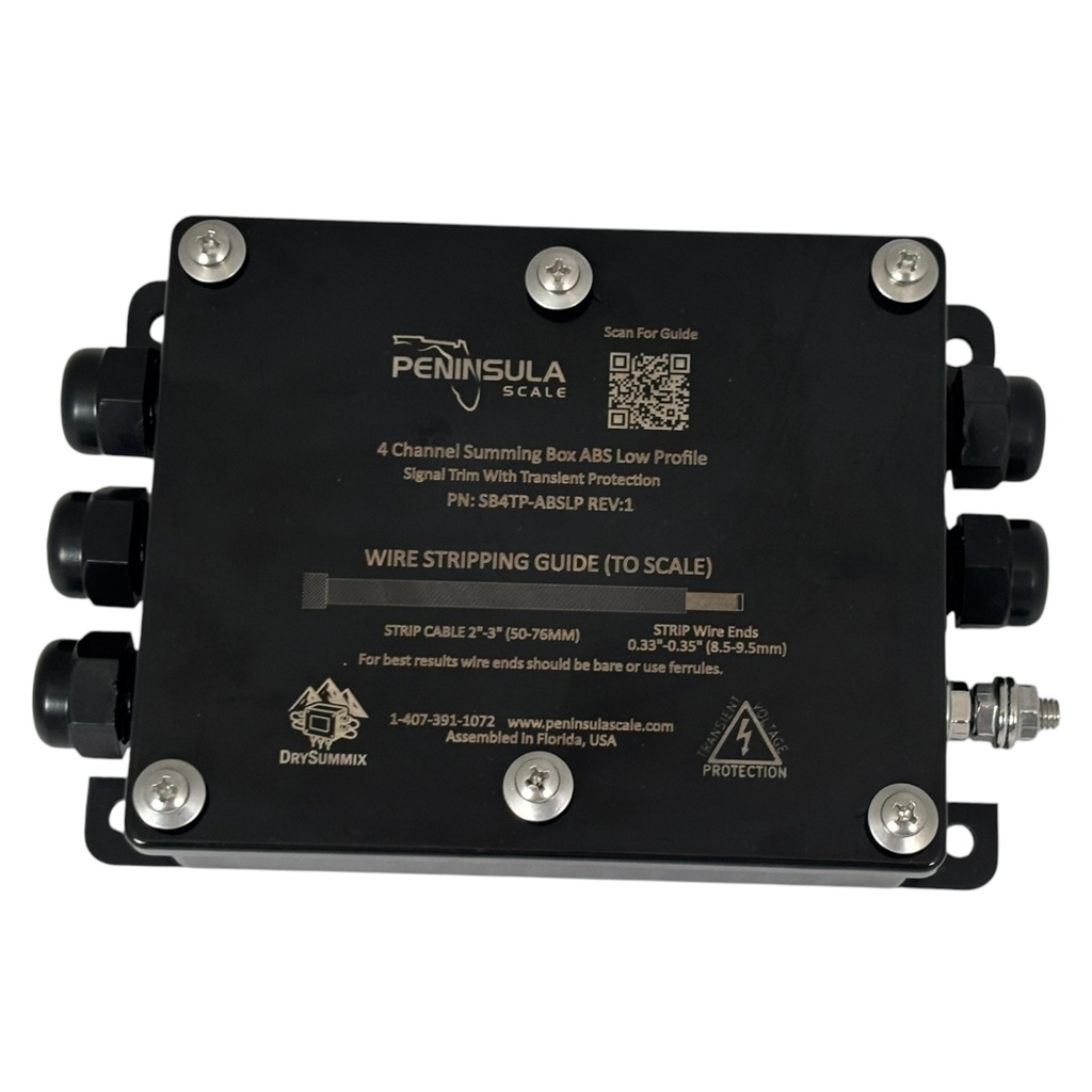 ABS Low Profile Junction Box - 4 Channel - Signal Trim with Transient Protection