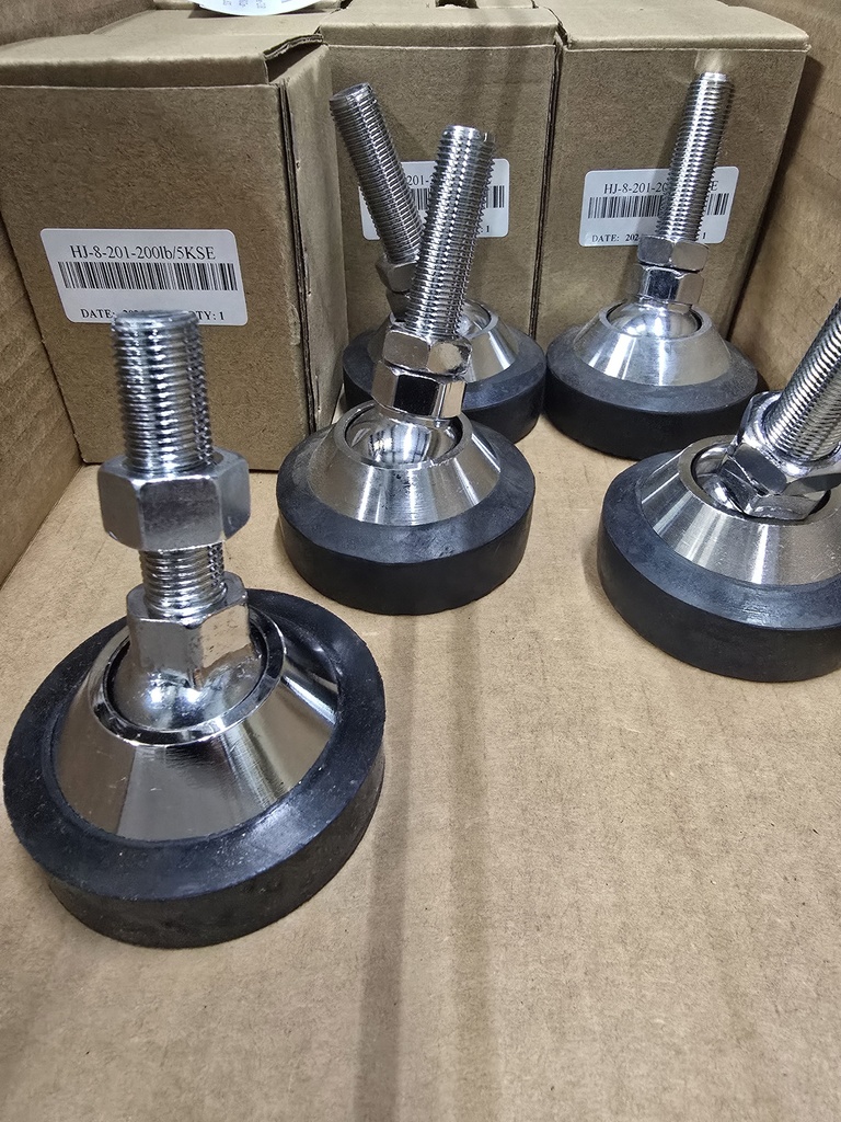 Levelling Foot - Triner - 2 3/8" Diameter Swivel Ball & Cup - 1/2 20 Thread Size