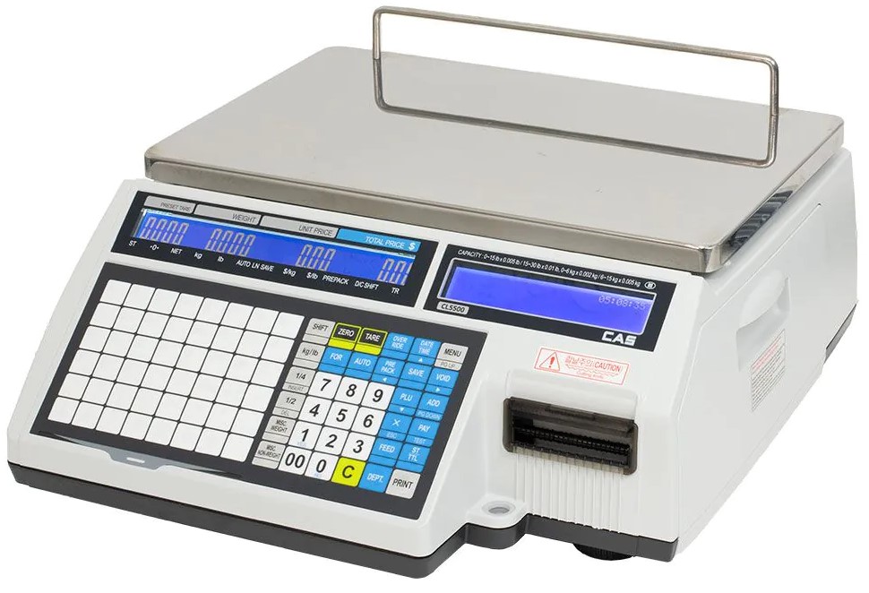 [CL5500B-30NE] CAS-CL5500-Label Printing Scale (30LB, Ethernet)