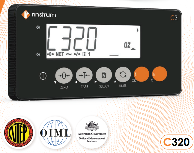 [RIN-C320-K301-A3] Rinstrum C320 Indicator Complete Unit (K301 Standalone, A3 Panel)