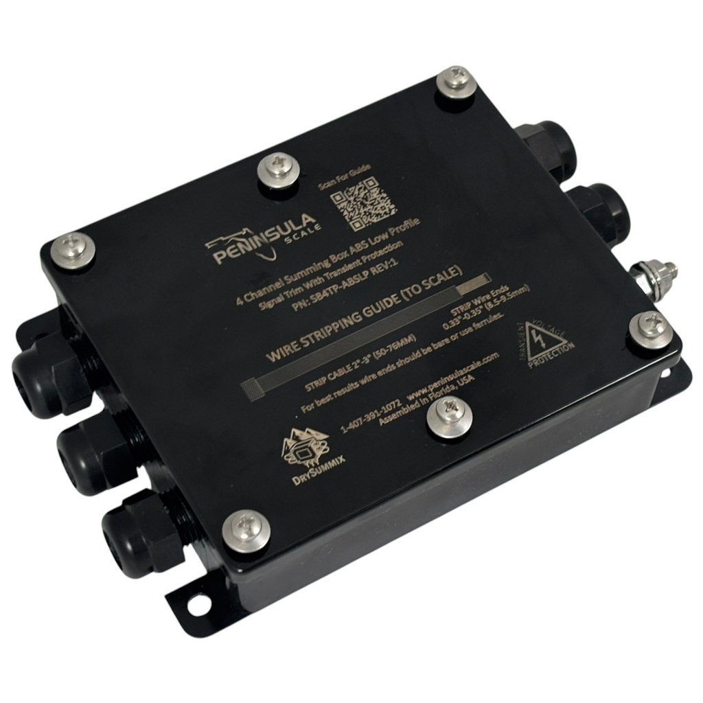 ABS Low Profile Junction Box - 4 Channel - Signal Trim with Transient Protection