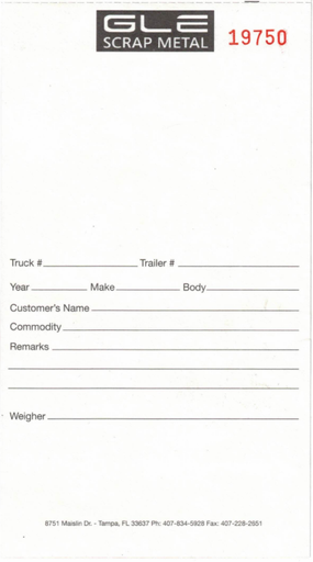 [PMG-TruckTicket-3/7-Custom] Truck Scale Tickets - Custom