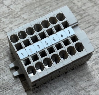 [PMG-EW-WZTB7] Terminal Block Set of 7 with End Plates Weidmuller Z series (Emery Winslow EW)