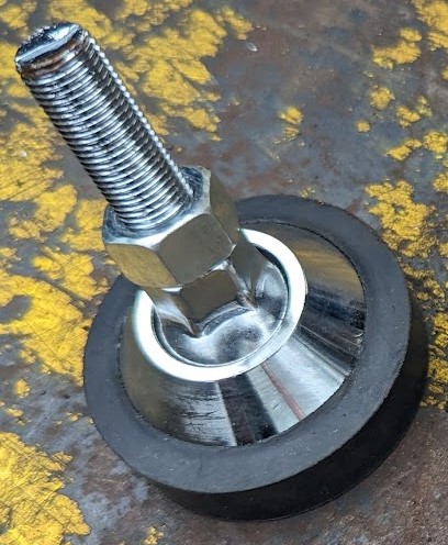 [TS-Foot08] Levelling Foot - Triner - 2 3/8" Diameter Swivel Ball & Cup - 1/2 20 Thread Size